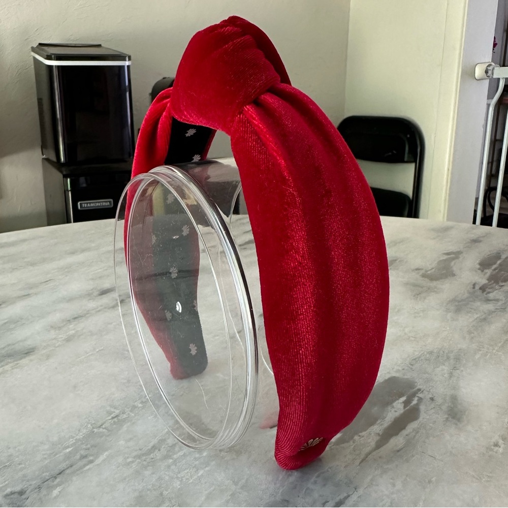 Cherry Red Velvet Headband
